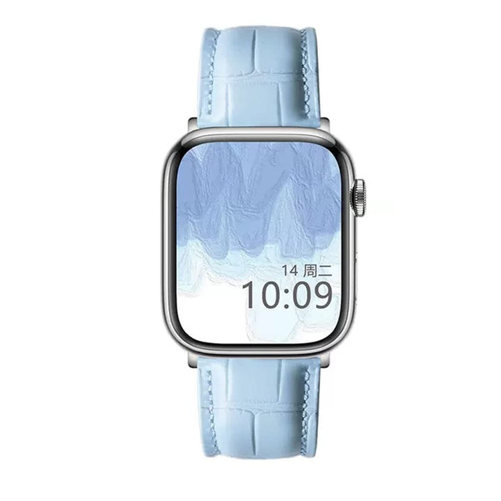 MUENShop Kompatibel mit Apple Watch Armband Leder 42mm/44mm/45mm Ersatz Uhrarmband für iWatch Serie