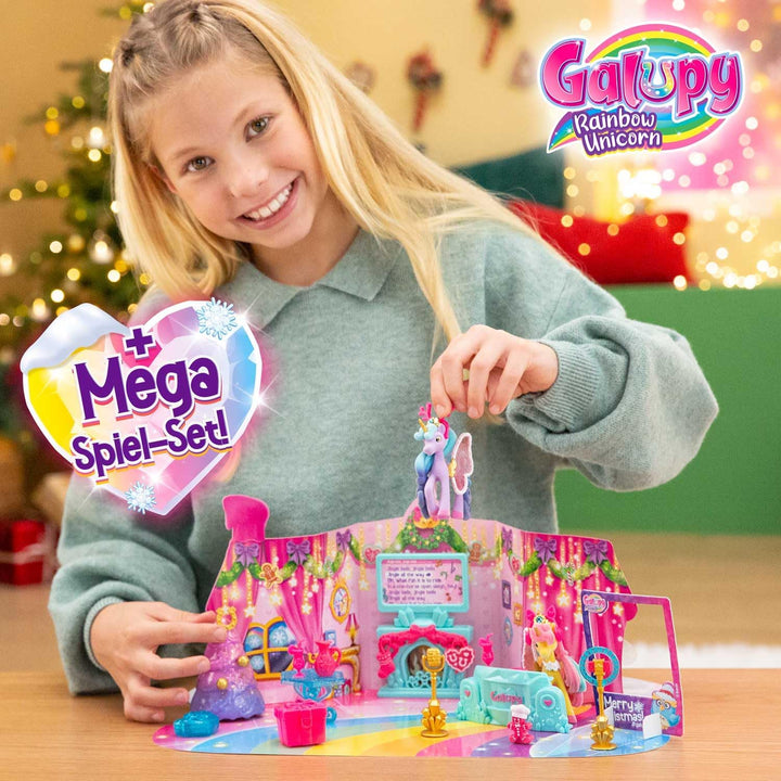 Galupy Rainbow Unicorn Spielzeug-Adventskalender für Kinder – Einhorn-Weihnachtskalender für Mädchen