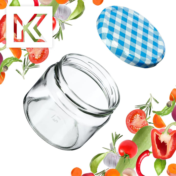 KADAX 10st Einmachgläser mit Schraubdeckel, Marmeladengläser 330ml, Vorratsgläser für Marmeladen, Ko