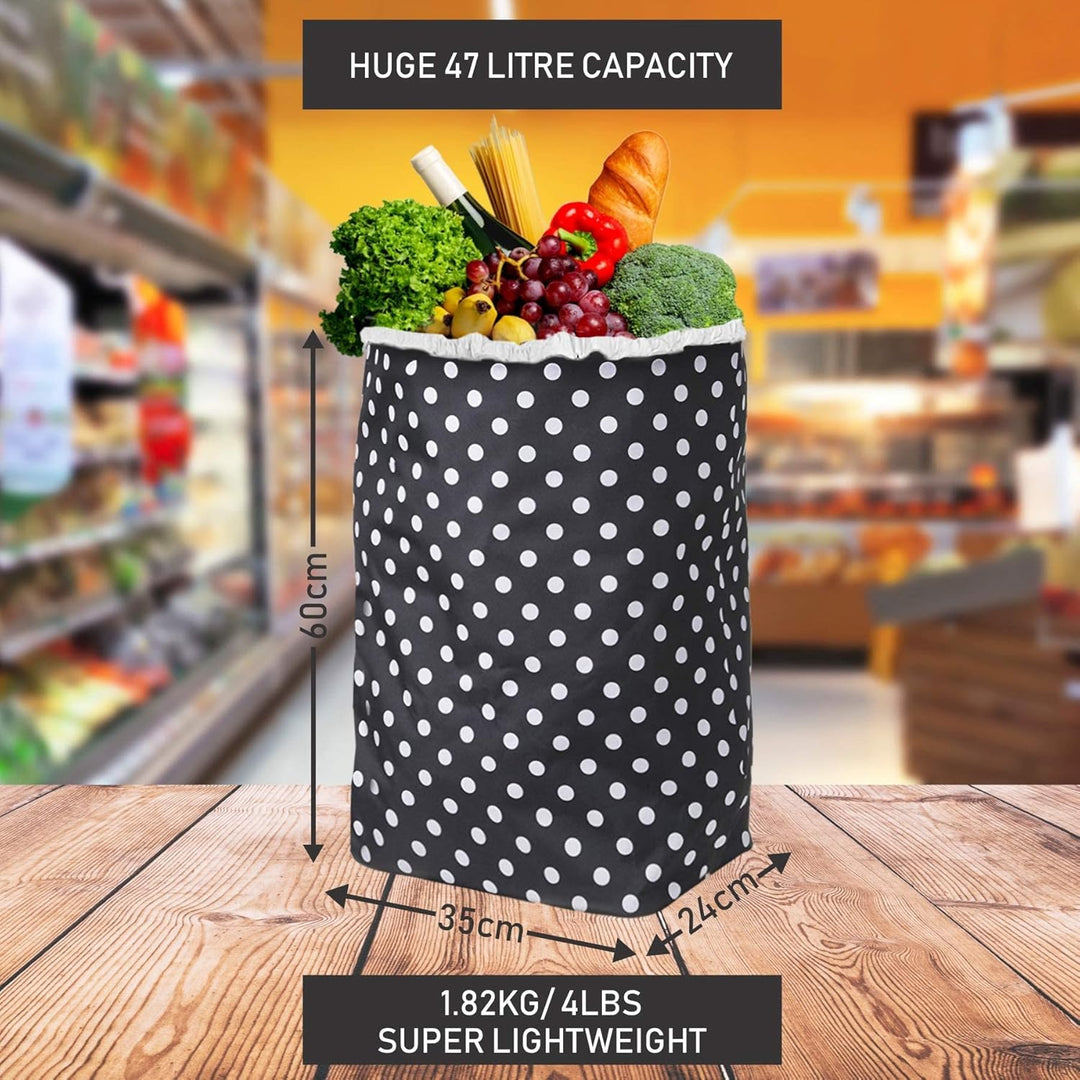 Hoppa 47L Stabiler Einkaufstrolley klappbar Shoppingtrolley multifunktional Einkaufsroller abnehmbar