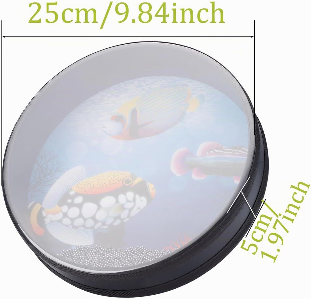 25cm Ozeantrommel Ocean Drum Wellentrommel Percussion Drum Musikinstrument Percussion mit Stahlkugel