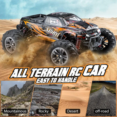 VATOS Ferngesteuertes Auto, Bürstenloses RC Auto 52 km/h 1:16 Monstertruck 2,4 GHz All Terrains Craw