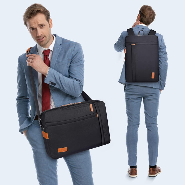 ESTARER Umwandelbar Rucksack Laptoptasche Umhängetasche Herren 17/17,3 Zoll Multifunktions Nylon Tas