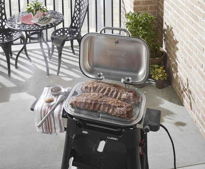 Weber 6613 Lumin Compact Versatility Grill Kit, Silver, Compact