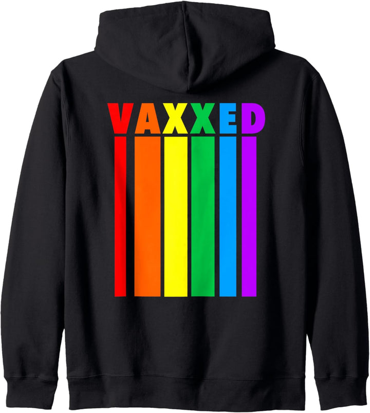 Vaxxed Pride Rainbow Kapuzenjacke