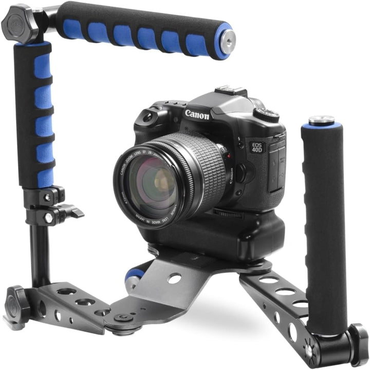 Walimex Pro Cineast I Hand-Shoulder-Videotripod schwarz/blau