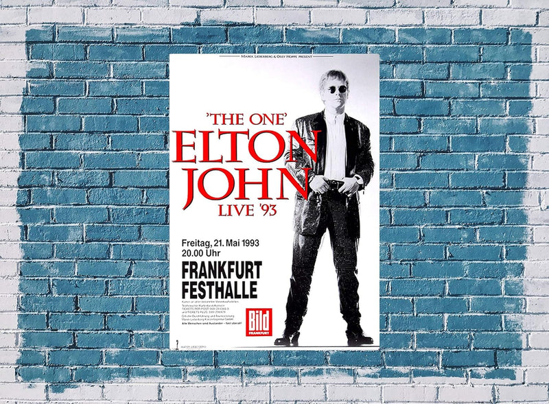 Elton John - LIVE, Frankfurt 1993 » Konzertplakat/Premium Poster | Live Konzert Veranstaltung | DIN