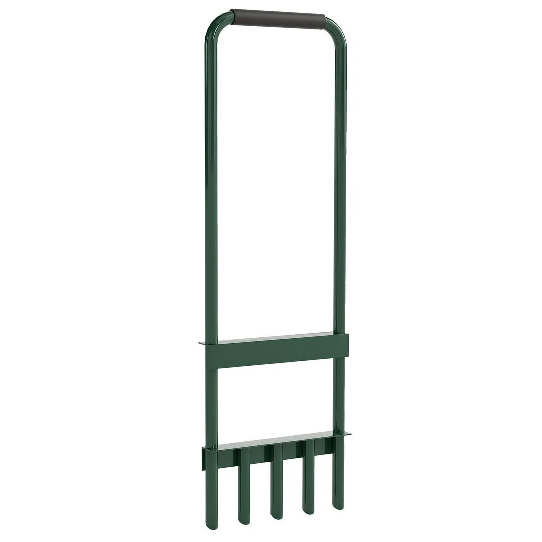 Outsunny Rasenlüfter 30cm Breite Manuell Rasenbelüfter Aerifizierer für Rasen mit rutschfest Griff,