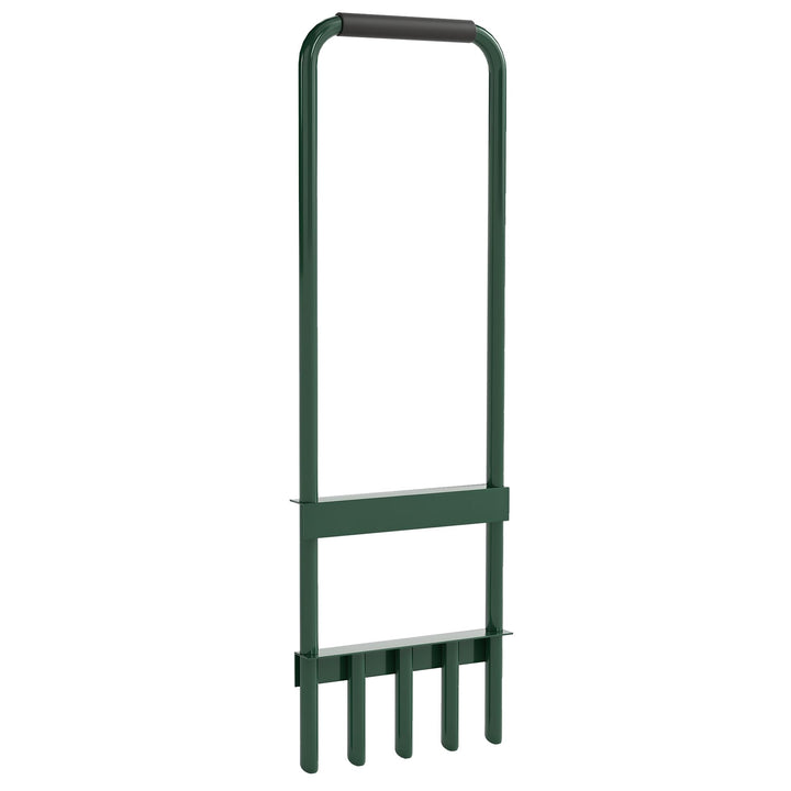 Outsunny Rasenlüfter 30cm Breite Manuell Rasenbelüfter Aerifizierer für Rasen mit rutschfest Griff,
