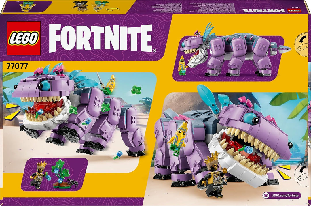 LEGO Fortnite Klombo Gaming Spielzeug - Spielset mit Minifiguren - Dinofigur mit Inselabenteuer-Scha