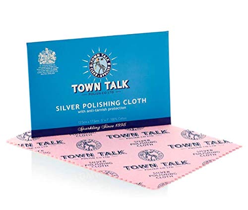 Town Talk Poliertücher in Gold und Silber, 12,5 x 17,5 cm, 4 Stück