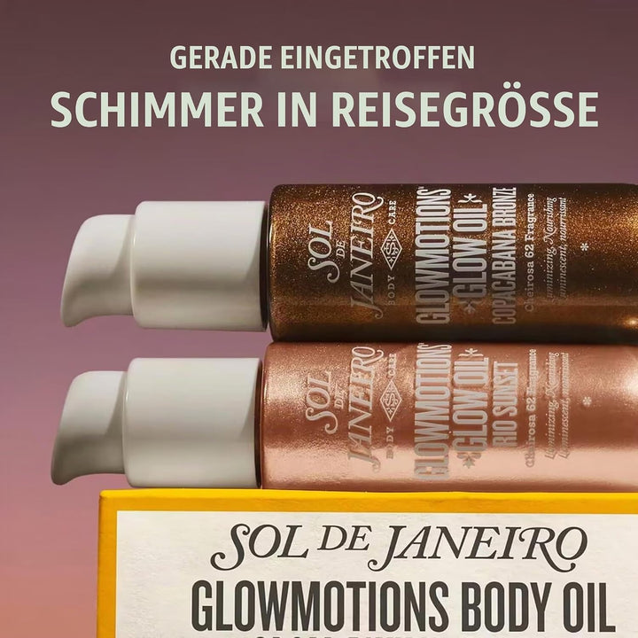 Sol de Janeiro Glowmotions Body Oil Set, Copacabana Bronze und Rio Sunset, Schimmerndes Körperöl mit
