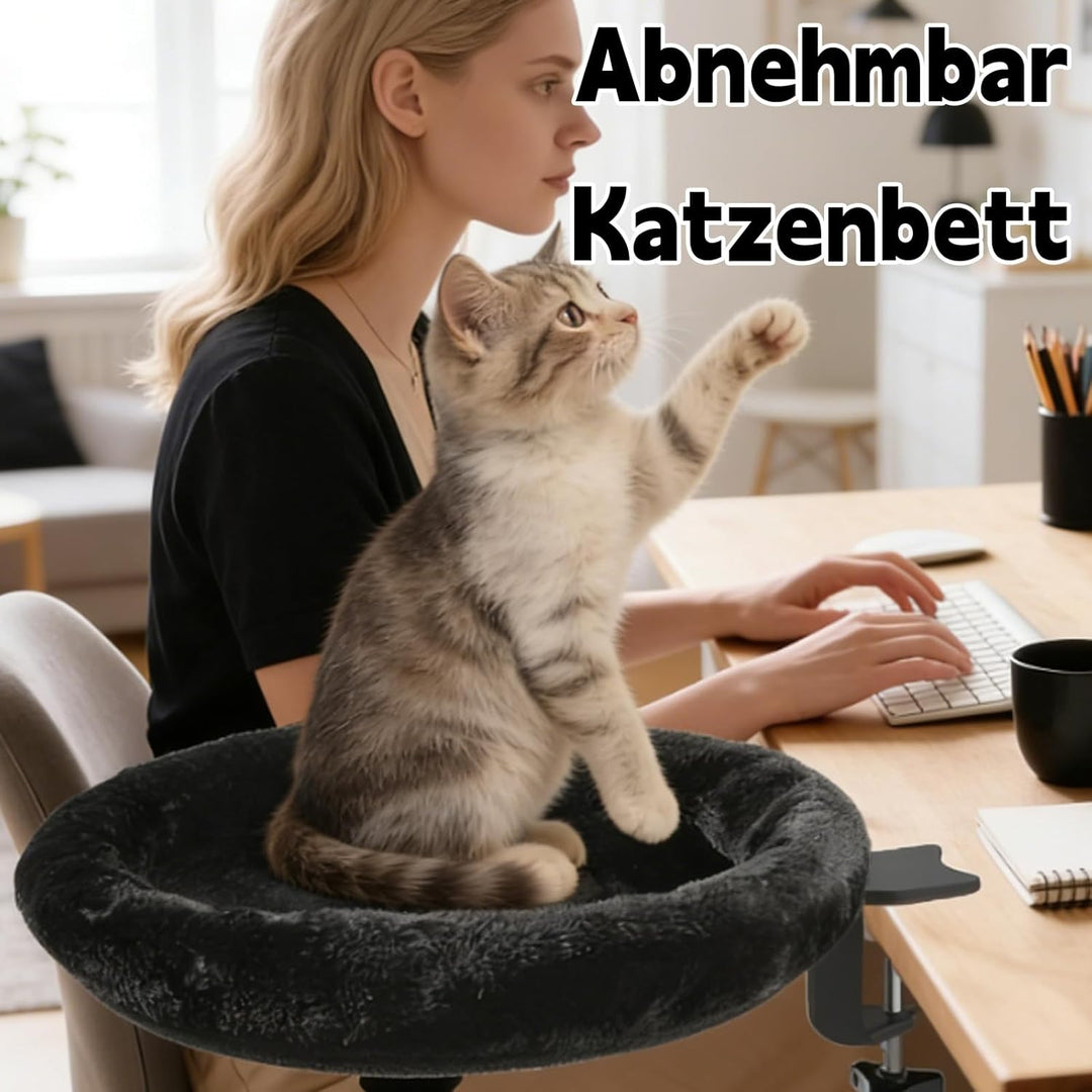 Katzenbett Schreibtisch, Katzenspielzeug Hängebett, Katzenliege Katzen Hängematte für Kratzen, Katze