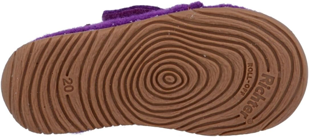 Richter Kinderschuhe Mädchen Filzi Hausschuh 22 EU Plum, 22 EU Plum