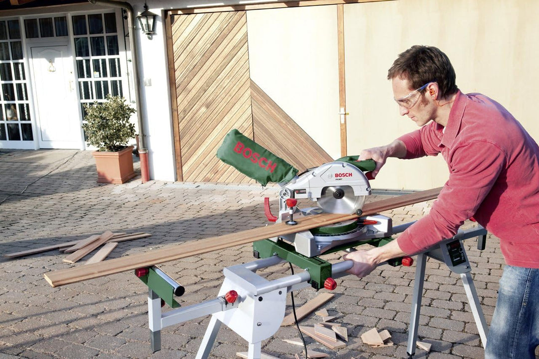 Bosch Untergestell PTA 2400 (für Kapp- und Gehrungssäge/Tischbohrmaschine von Bosch, im Karton) Gehr