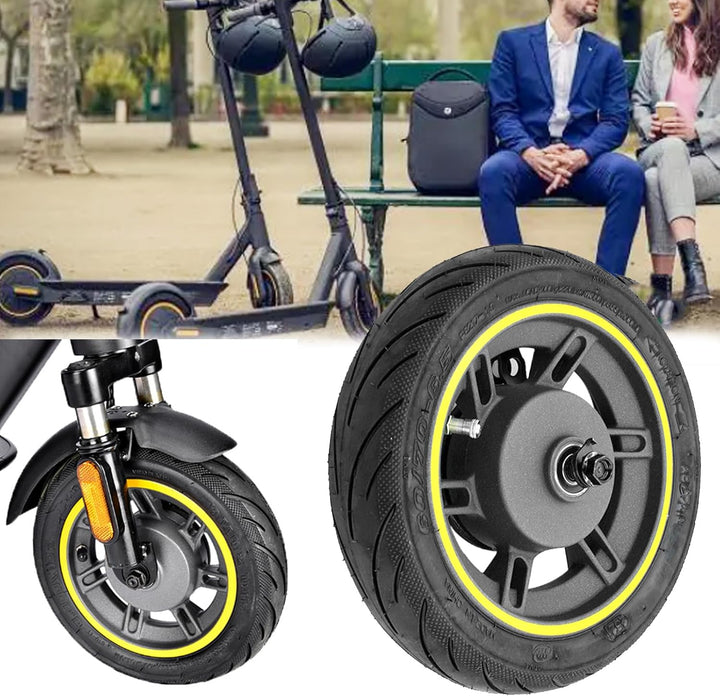 Vollreifen für Ninebot Max G30, 10 Zoll Vollgummireifen Vorderrad 60/70-6,5 Roller Ersatzräder für N