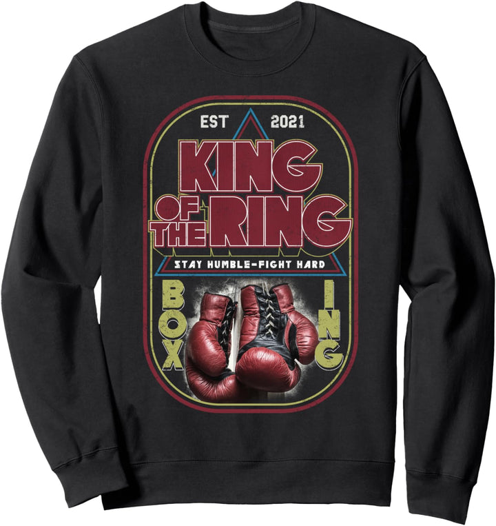 Boxing Vintage Retro Style King of the Ring Boxer Gloves Sweatshirt