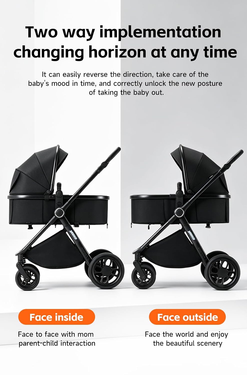 GLOKID 3 in 1 Kinderwagen Komplettset | Bis 22 kg, Höhenverstellbarer, Verstellbare Liegeposition, K