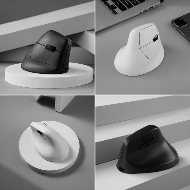 Keychron M5 Kabellose Vertikalmaus (47°) – 8K Polling Rate, PAW3950-Sensor 30.000 DPI, 3-Fach Konnek