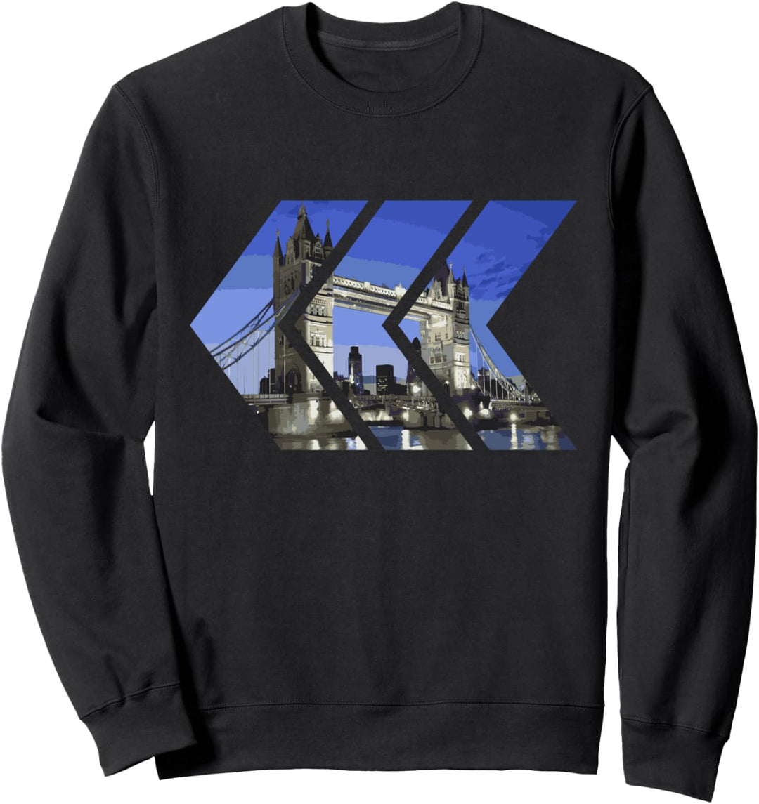 London Bridge Geometric, London England Sweatshirt