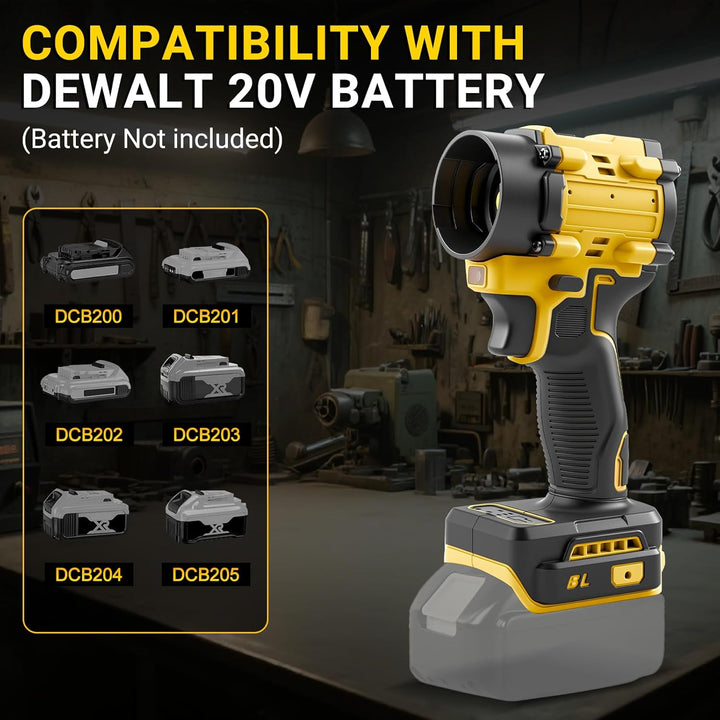 Kabelloses Gebläse &amp; Handstaubsauger 2-in-1 für Dewalt 20V Akku (KEIN Akku) | 150W bürstenloser Druc