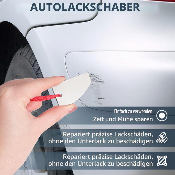 Lackhobel Autolack,Farbschaber Remover Tool,Lackhobel Ziehklinge,Gehärteter Stahl Farbschaber zur Be