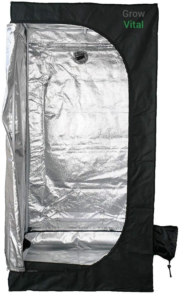 Growzelt Indoor Anbauzelt, Grow Tent mit Lichtdicht, Gewächshaus, schwarz, Pflanzzelt (80x80x180), 8