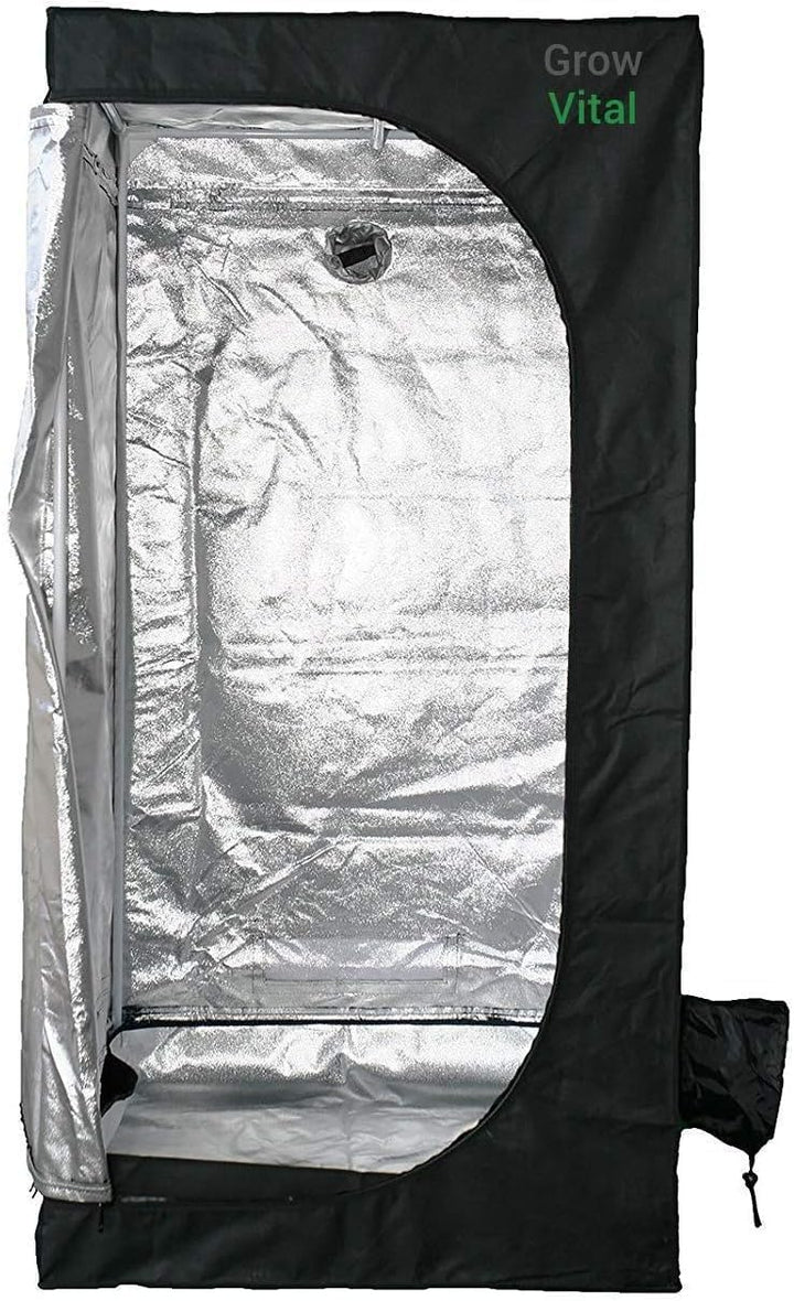 Growzelt Indoor Anbauzelt, Grow Tent mit Lichtdicht, Gewächshaus, schwarz, Pflanzzelt (80x80x180), 8