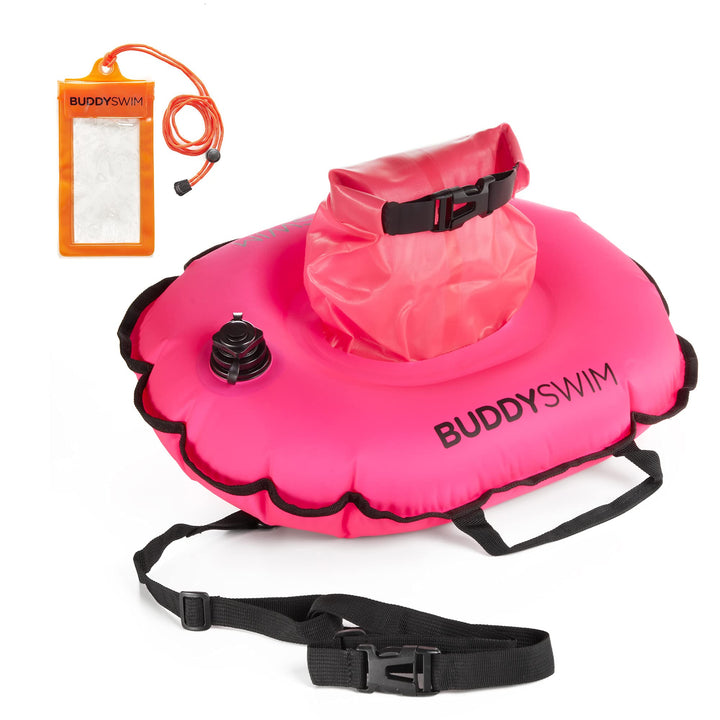 Hydrastation 10 L Open Water Schwimmboje mit zentraler wasserdichter Tasche für einfachen Zugriff au