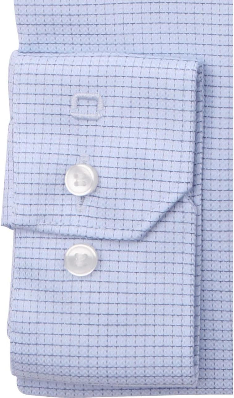 OLYMP Herren Oberhemd Langarm No.Six,Gitter Karo,super Slim,Royal Kent 45 Bleu 11, 45 Bleu 11