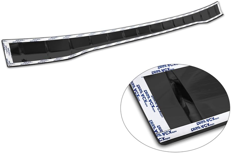Avisa Schwarz Edelstahl Heckstossstangenschutz kompatibel mit Ford Transit Custom & Tourneo Custom (