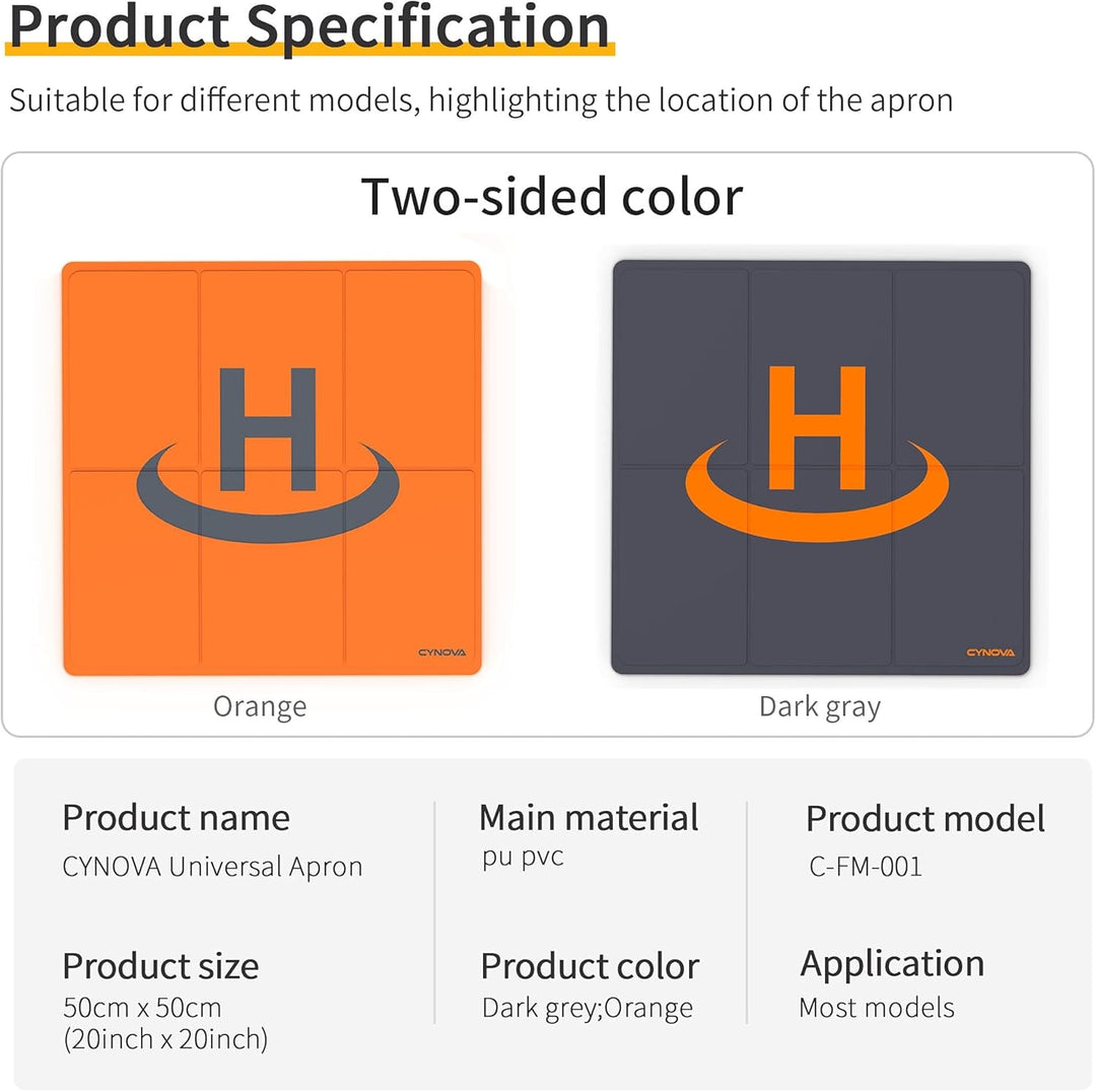 CYNOVA Drohnen Landeplatz,50cm / 20'' Universal Schnell Faltbar Landeplatz Drohne für Dji Mini 4K /