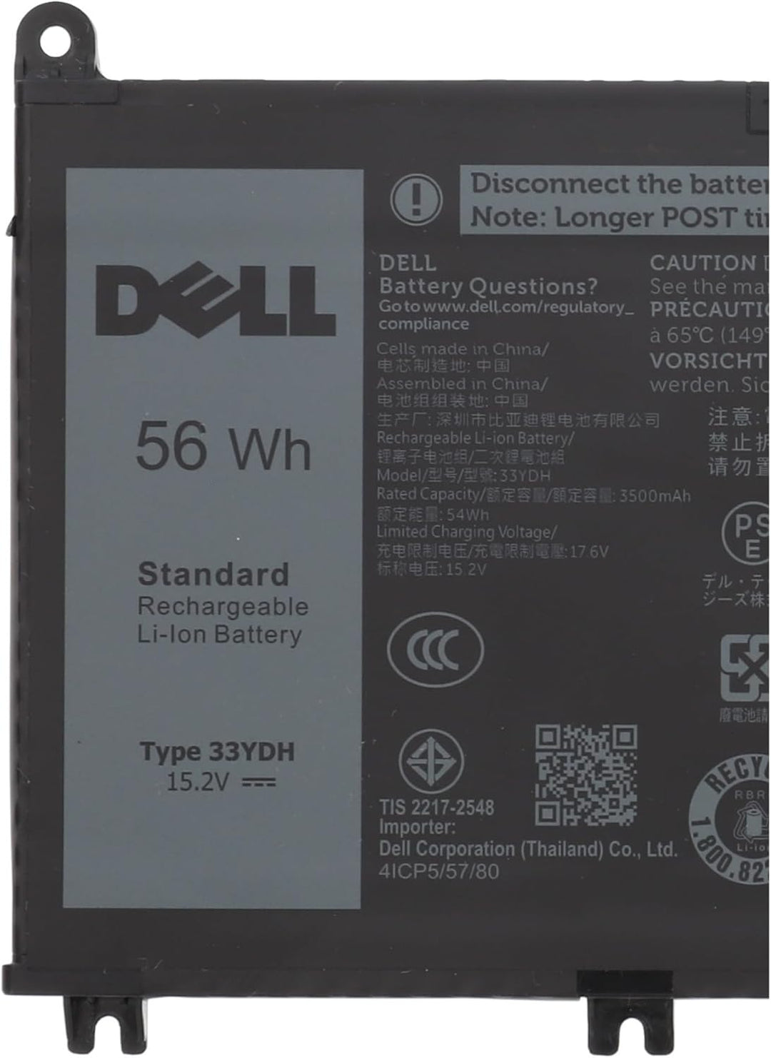 Dell 99NF2 Original Akku 56Wh für Latitude 13 (3380), 15 (7570)