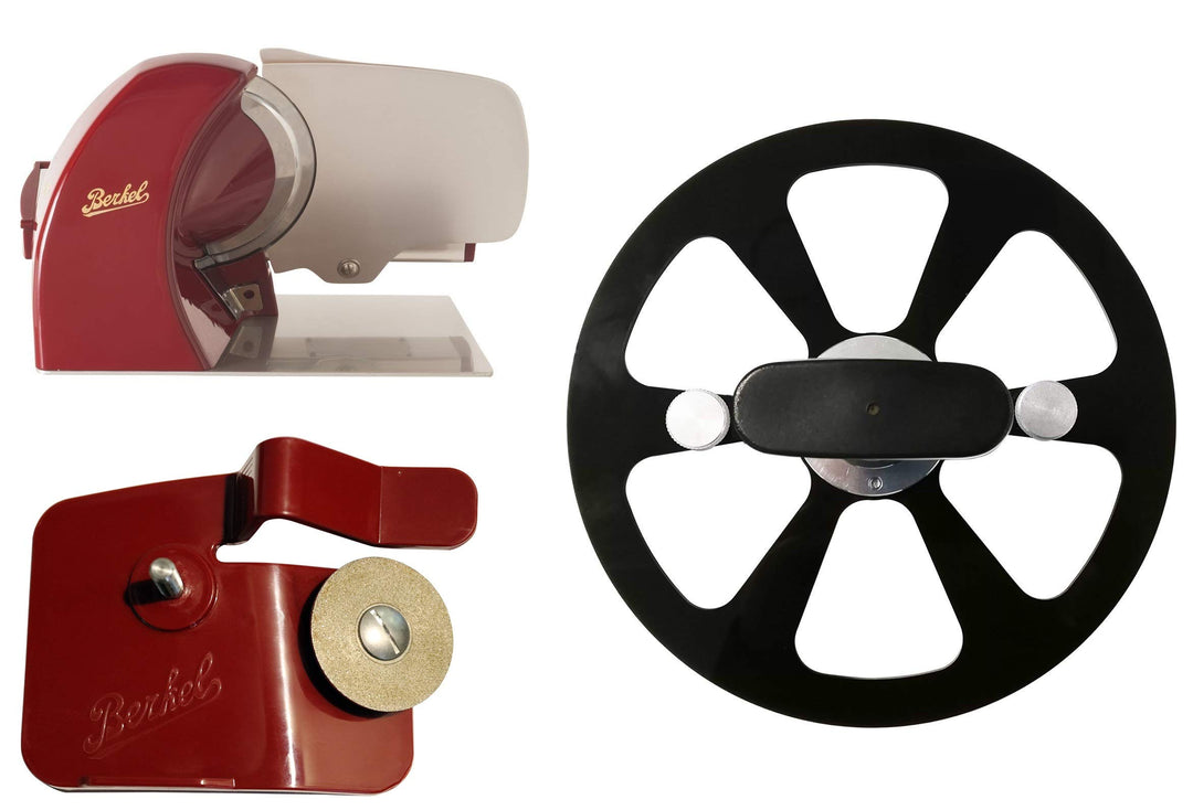 Berkel - Home Line 250 + Messer-Abnehmer + Zubehörspitzer für Home Line (Rot)