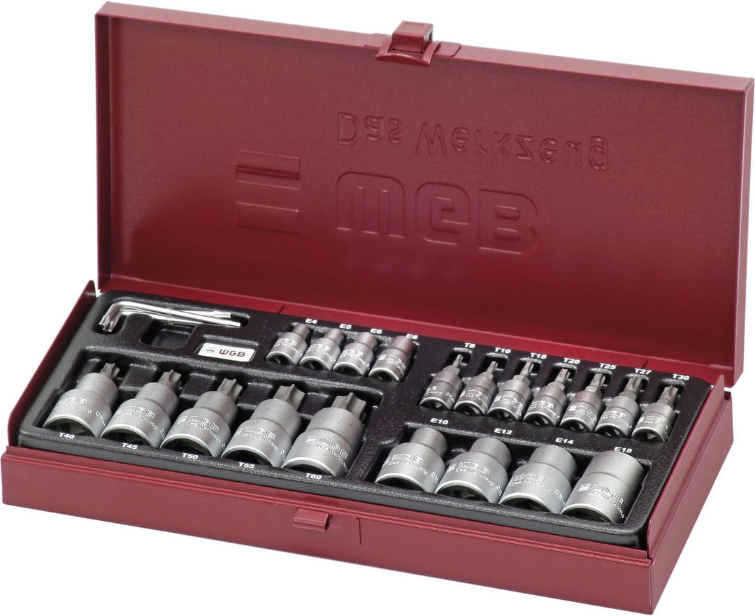 WESTFÄLISCHE GESENKSCHMIEDE 159291643 WGB Steckschlüssel-Satz 3940 1/4" Torx 23-teilig in Stahlblech