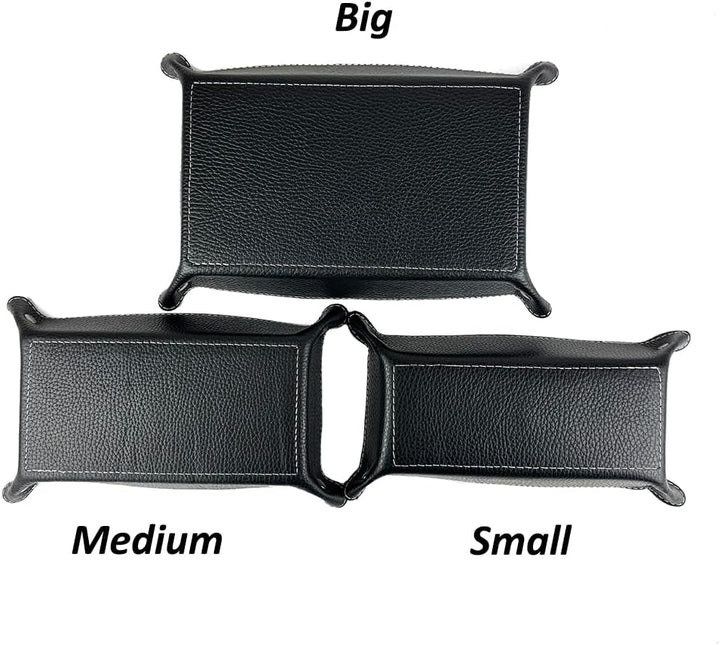 FrasiBags Taschenleerer Leder - Vide Poche - Ledertablett Organizer, Praktische rechteckig Aufbewahr