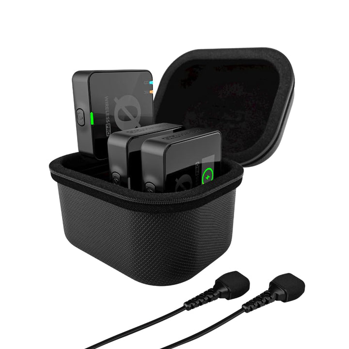RØDE Wireless PRO Kompakt-Funkstrecken-Set mit Timecode, 32-Bit Float On-Board-Aufnahme, 2 Lavalier-