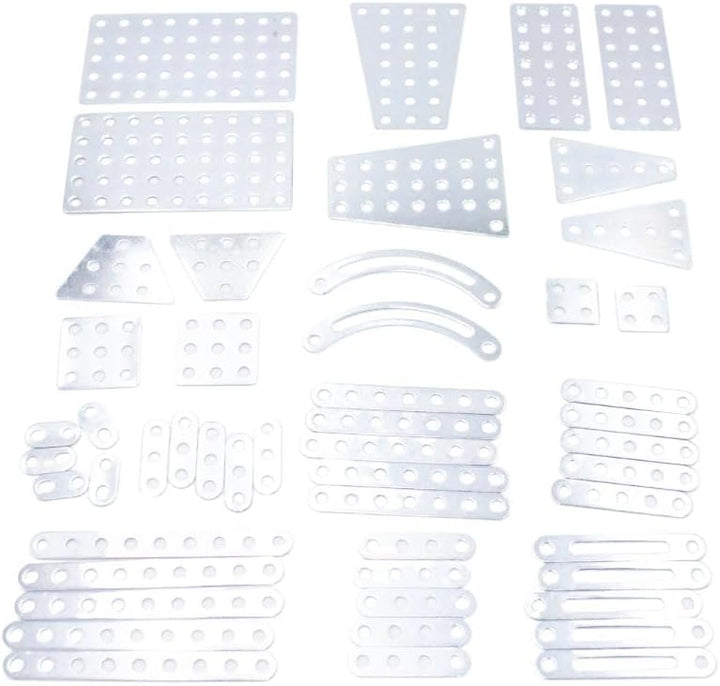 eitech 00102 Metallbaukasten Ergänzungs-Set Flachstäbe Platten 2-9 Loch, Konstruktionsspielzeug Zube