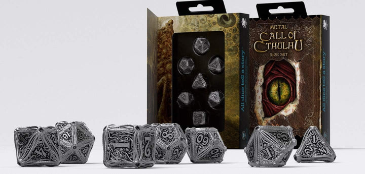 Q WORKSHOP Metal Call of Cthulhu RPG Dice Set 7 Polyhedral Pieces