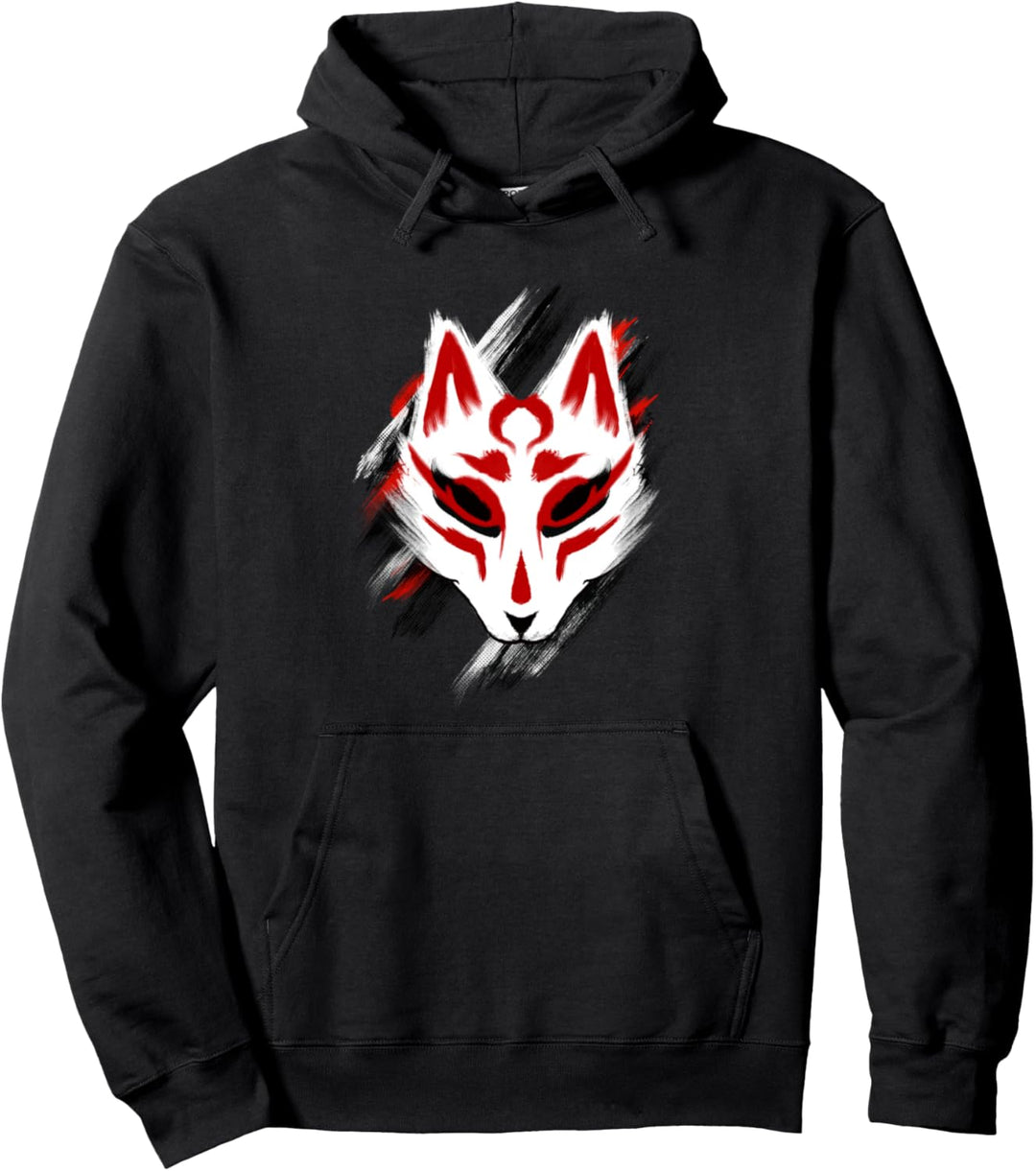 Yokai Kitsune mask traditional japanese Pullover Hoodie