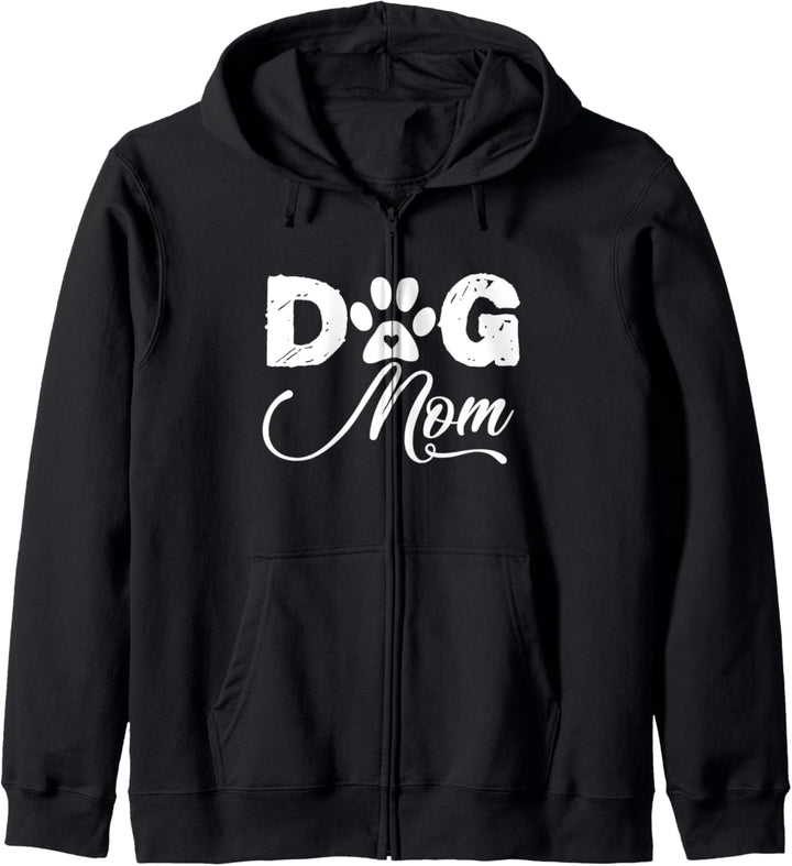 Dog Mom Paw Print Fun Gift Mom Light Kapuzenjacke