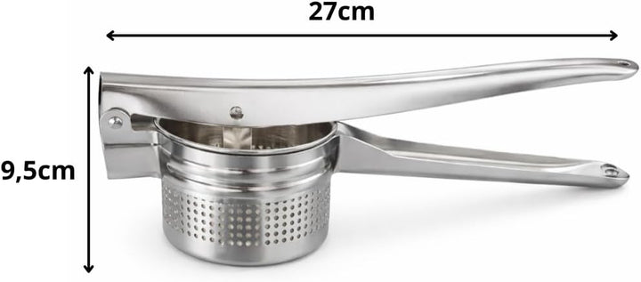 Ergonomische Kartoffelpresse aus Edelstahl | Robuste Kartoffelpresse für private und professionelle
