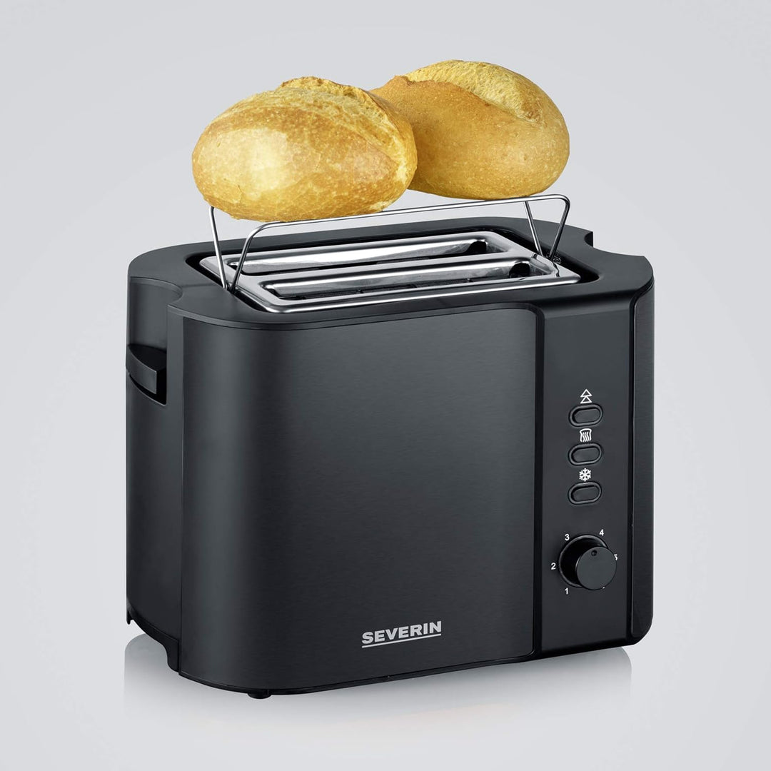 SEVERIN AT 9552 Automatik-Toaster (800 W, Inkl. Brötchen-Röstaufsatz, 2 Röstkammern), Single
