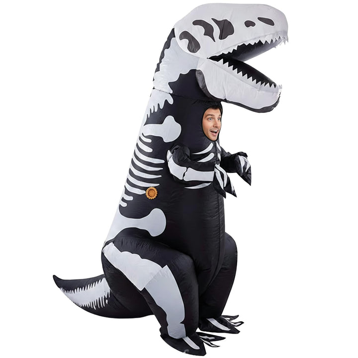 Original Cup Aufblasbares Kostüm Skelett von T-Rex Erwachsene Premium-Qualität aus strapazierfähigem