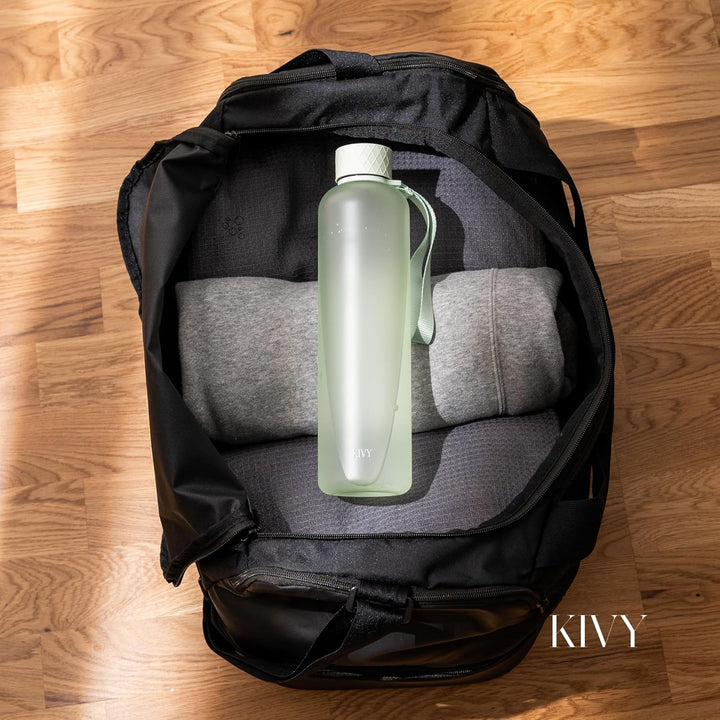 KIVY Trinkflasche 1l - Kohlensäure geeignet & Auslaufsicher - Für Sport, Schule & Büro - Sport Trink