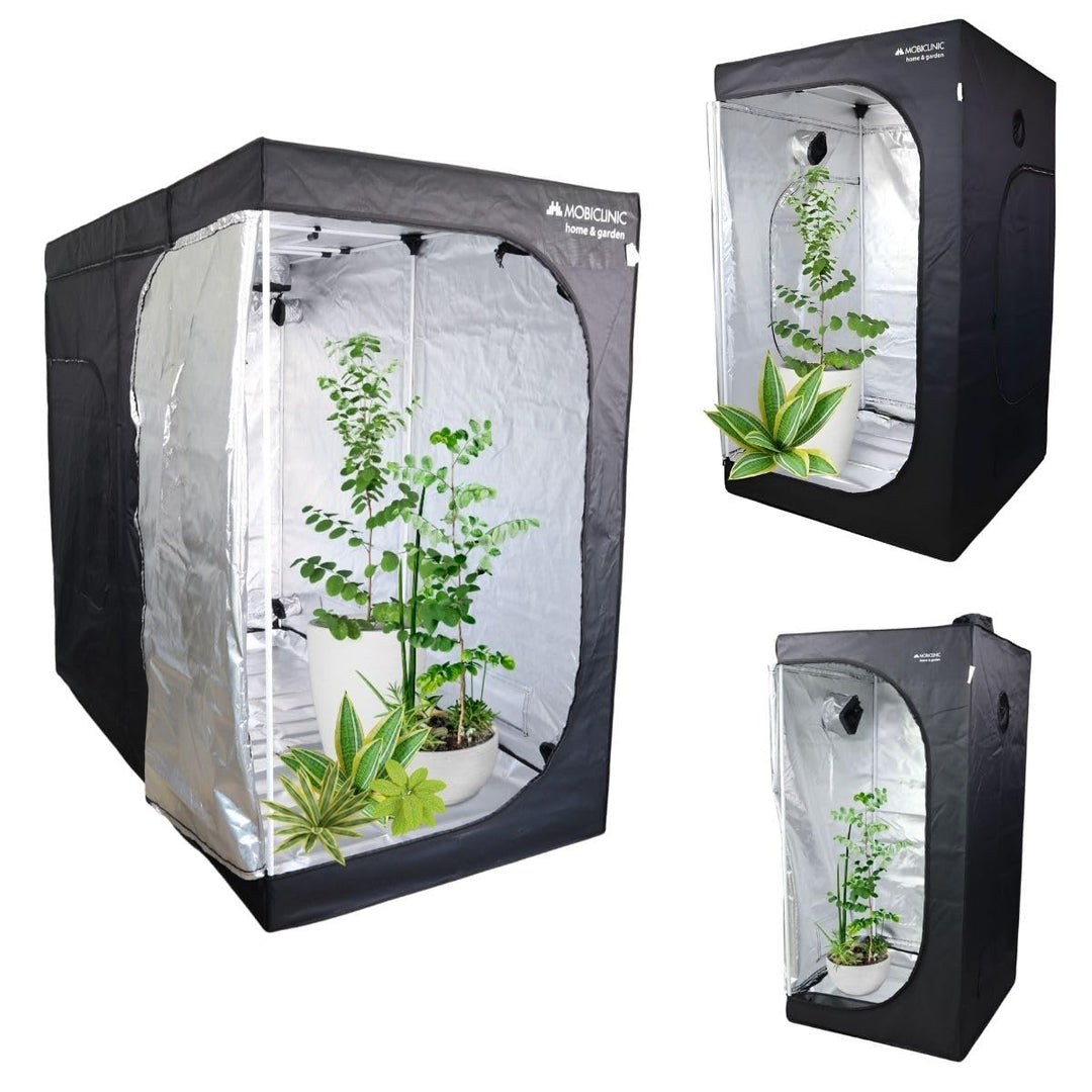 Mobiclinic®, Growzelt 80x80x160 cm, Indoor, Premium Mylar 97% reflektierend, Hydroponisches System,