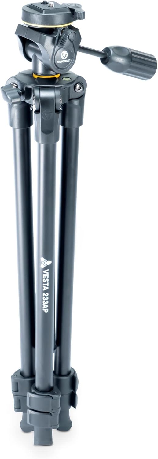 Vanguard Vesta 233AP - Einsteiger-Stativ mit 3-Wege-Kopf 23mm Schwenkgriff, 23mm Schwenkgriff