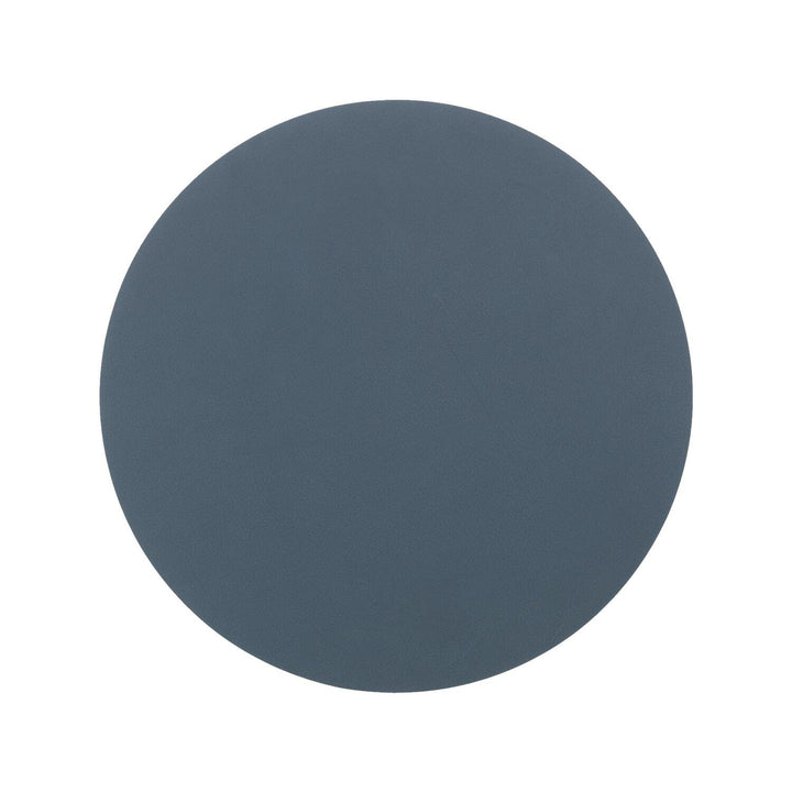 LindDNA Tischset Circle aus Recyceltem Leder in der Farbe Dark Blue, Masse: 40cm x 40cm x 0,2cm, 982