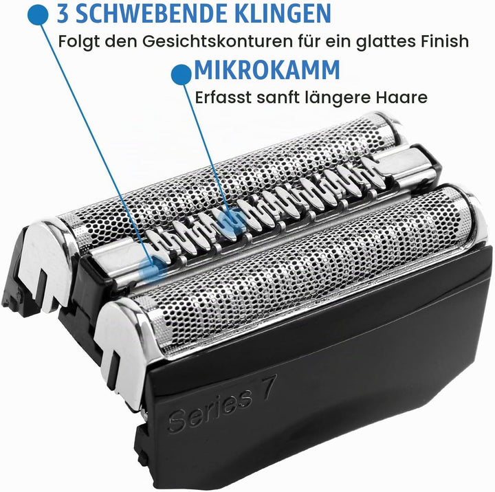 2 Stück 70B Scherkopf Serie 7, Elektrischer S7 Rasierkopf Kompatibel Mit Series 7, S7 Scherkopf Ersa