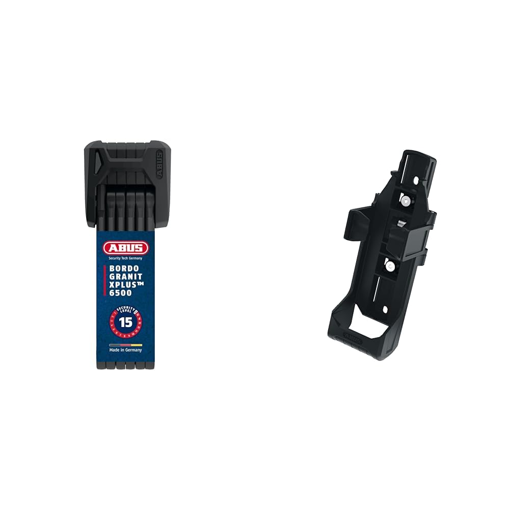 ABUS Faltschloss Bordo Granit XPlus 6500/85 ST mit Schlosstasche & Halter SH 6500/85 Bordo XPlus - F